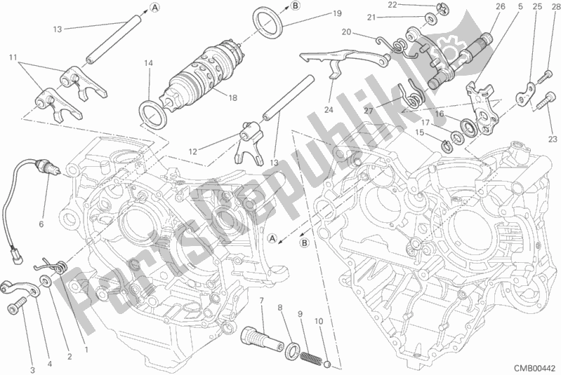 Tutte le parti per il Controllo Del Cambio del Ducati Diavel FL Thailand-Brasil 1200 2015
